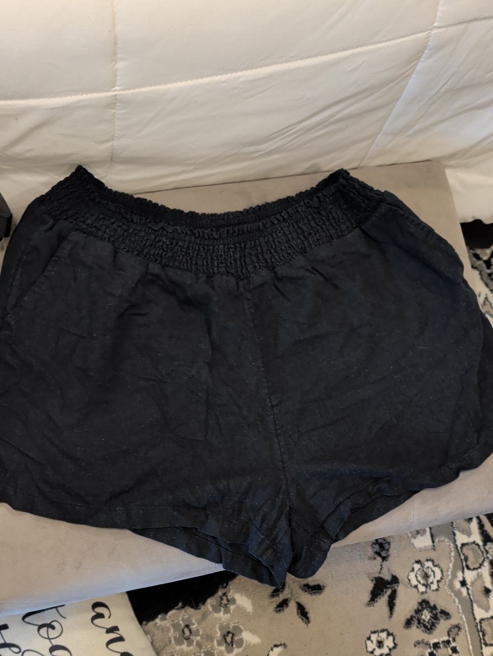 Universal Thread Black High-Waist Smocked Waistband Shorts